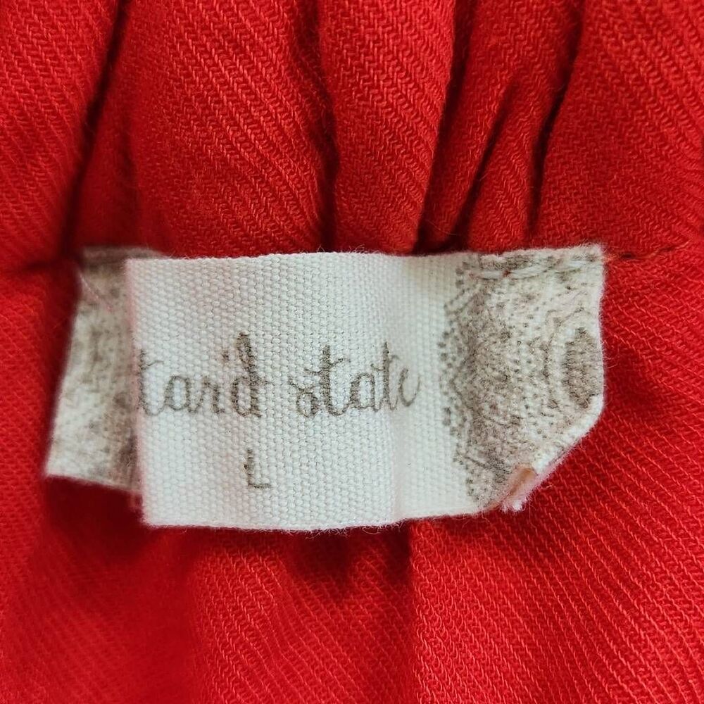 Altar'd State Embroidered Off-the-Shoulder Red Mini Dress with Ruffle Size Large - Picture 8 of 10
